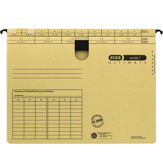 ELBA Hängehefter vertic® ULTIMATE® DIN A4 240g/m² Karton naturbraun