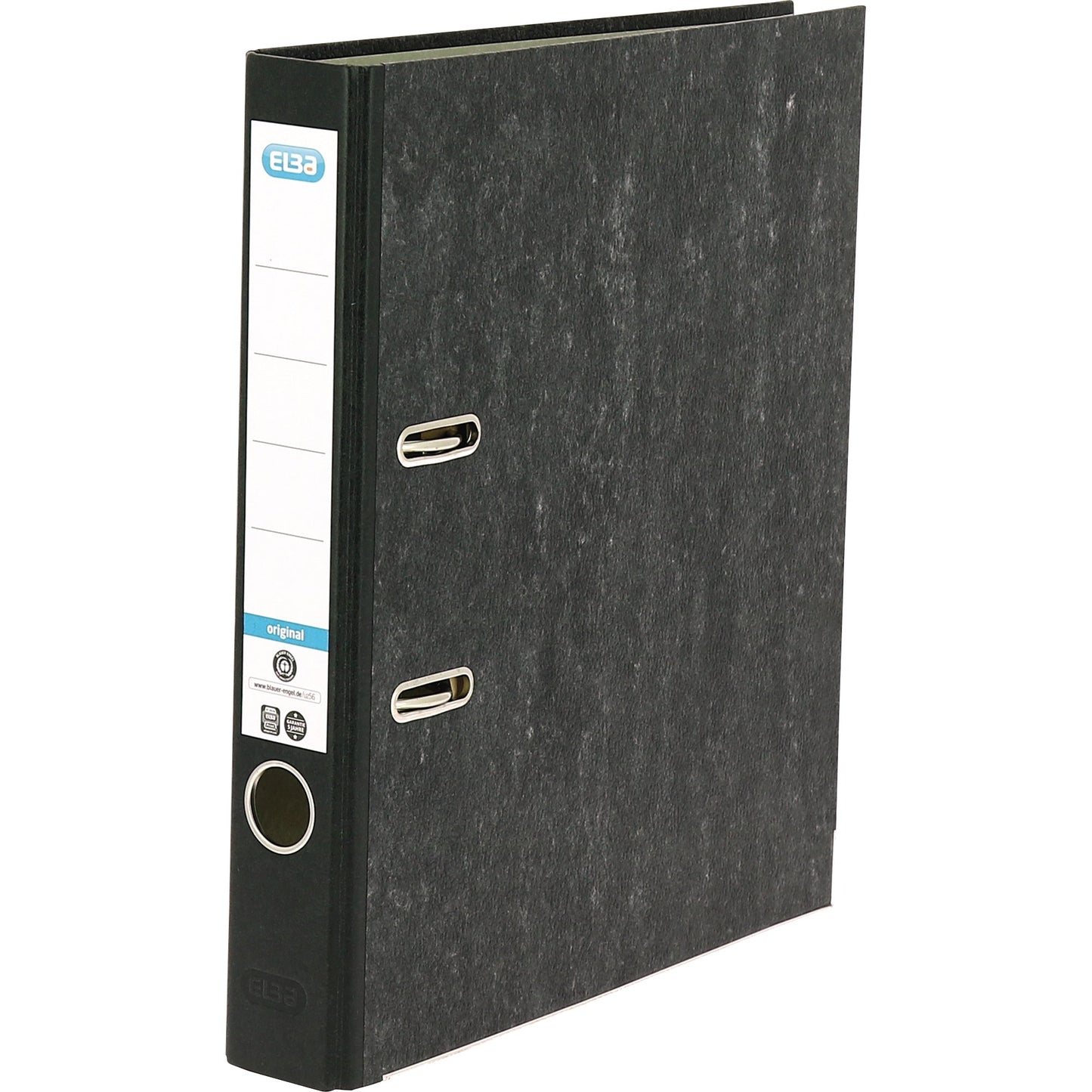 ELBA Ordner smart 50mm DIN A4 Rückenschild: geklebt mit Schlitzen Werkstoff: Papier Material außen: Papier Material innen: Papier schwarz