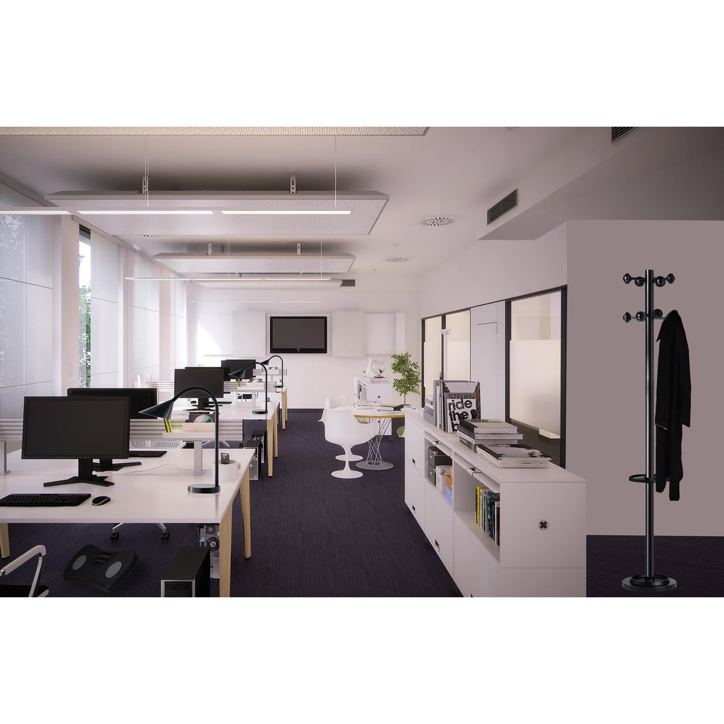 UNILUX Garderobenständer Accueil 34 x 175 cm (Ø x H) schwarz