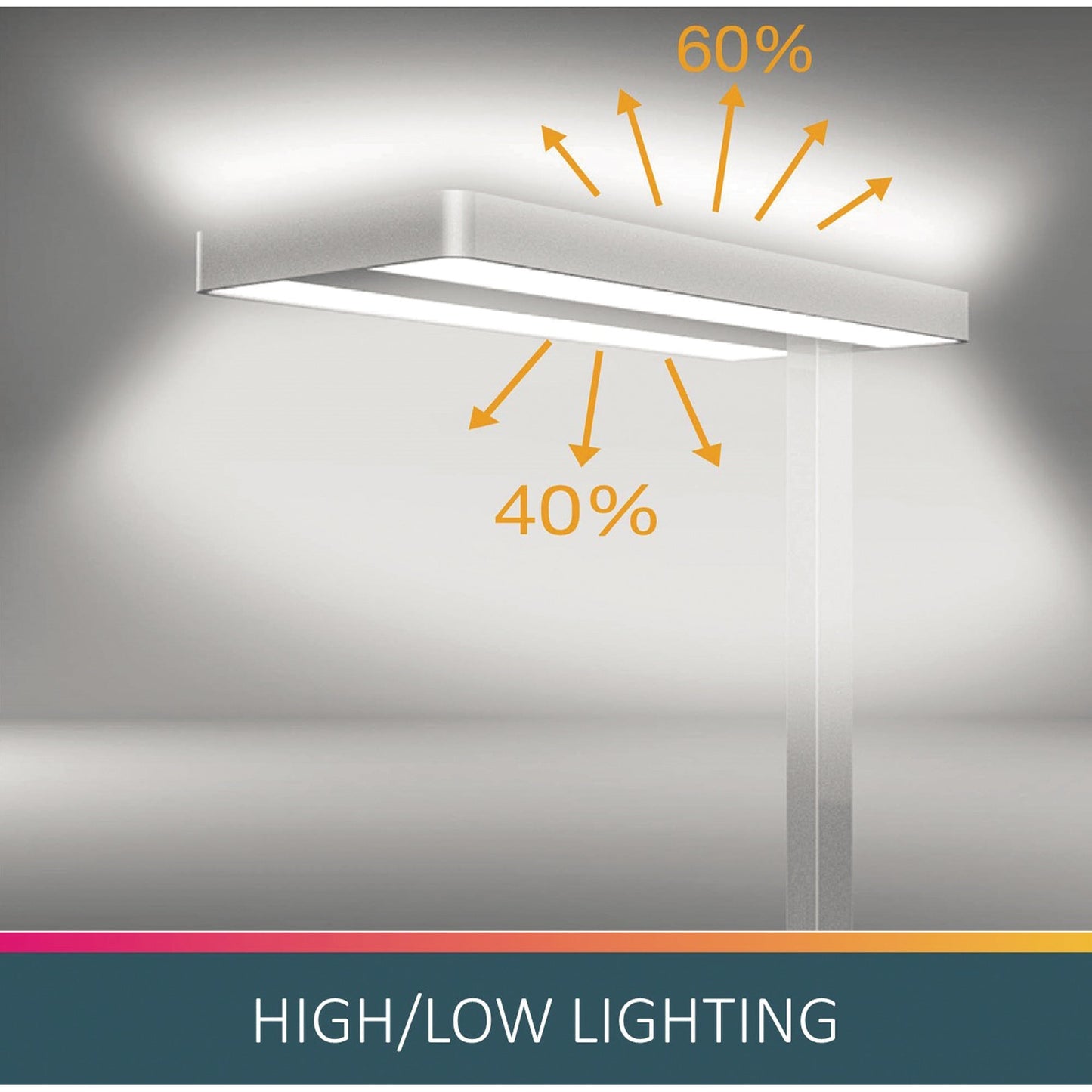 UNILUX Stehleuchte LIXUS D 60 kWh/1.000h LED metallgrau