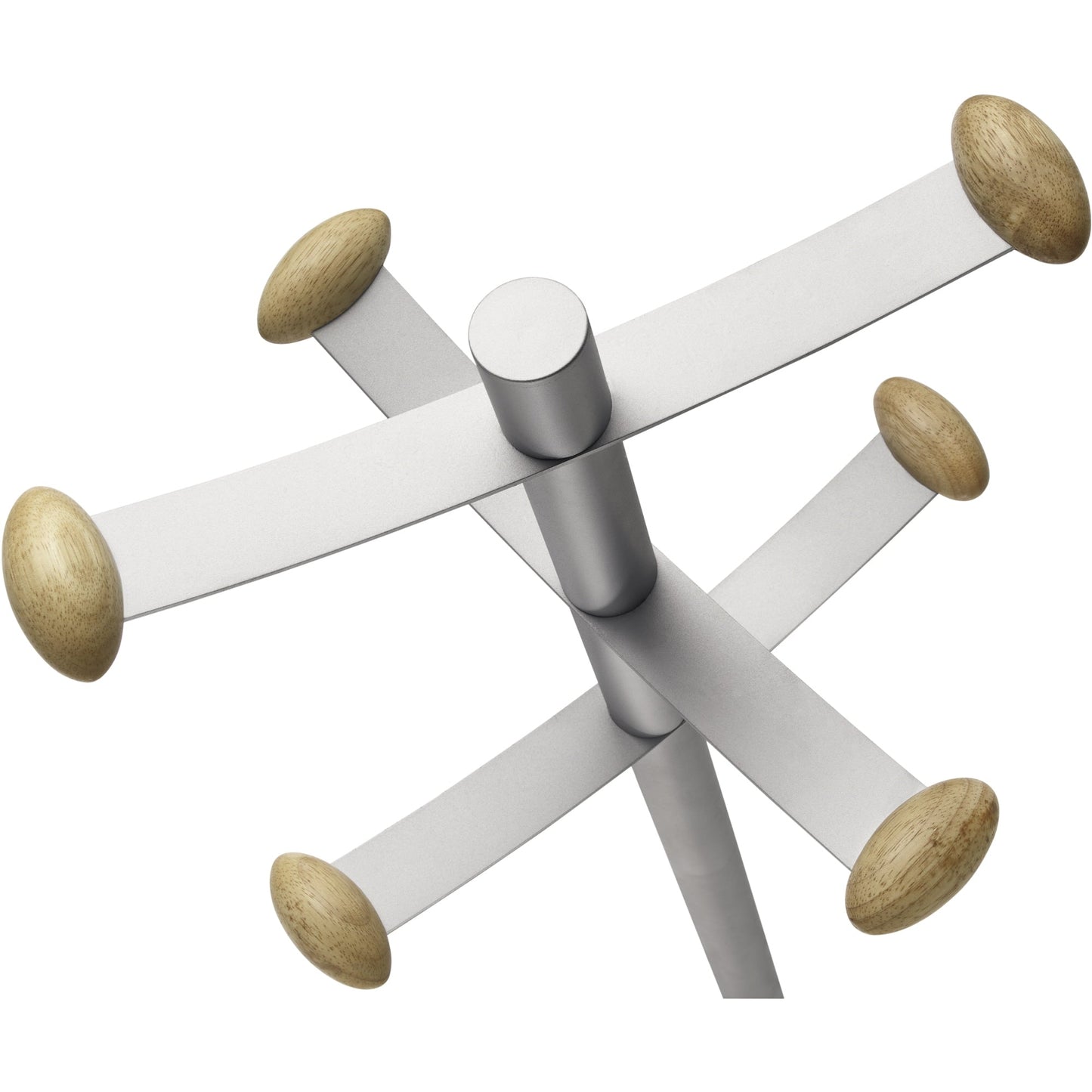 UNILUX Garderobenständer Bouquet 34 x 173 cm (Ø x H) Stahl, epoxidharzbeschichtet grau/buche