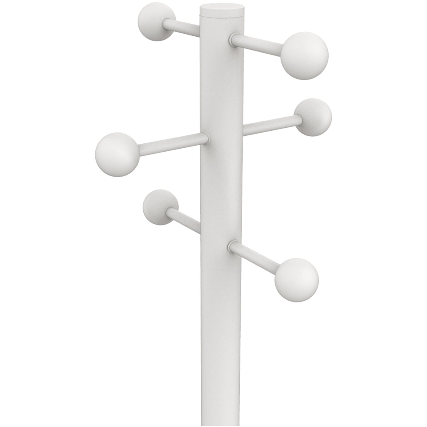 UNILUX Garderobenständer Access 34 x 175 cm (Ø x H) Stahl, epoxidharzbeschichtet weiß/buche