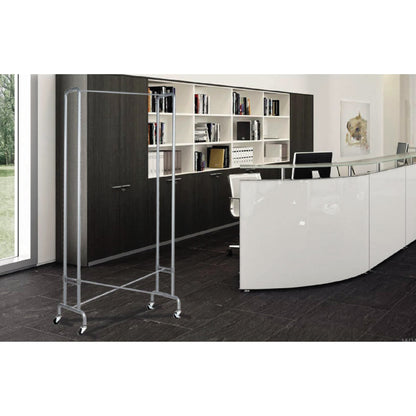 UNILUX Garderobenständer FOLDY 88 x 180 x 49 cm (B x H x T) Stahl silbergrau