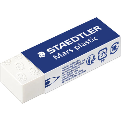 STAEDTLER® Radierer Mars® plastic Bleistifte, Buntstifte 2,3 x 1,3 x 6,5 cm (B x H x L) PVC weiß