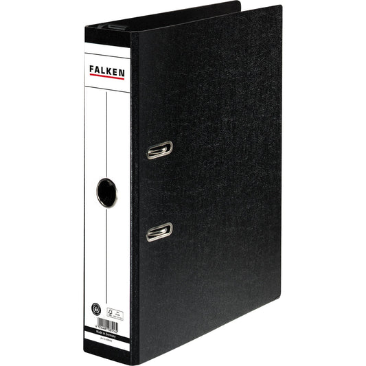Falken Hängeordner 70mm DIN A4 Rückenschild: geklebt Hebelmechanik Hartpappe schwarz