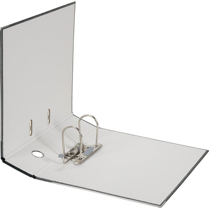 Falken Ordner 80mm DIN A4 Rückenschild: geklebt mit Schlitzen Werkstoff: Pappe Material außen: Papier Material innen: Papier schwarz