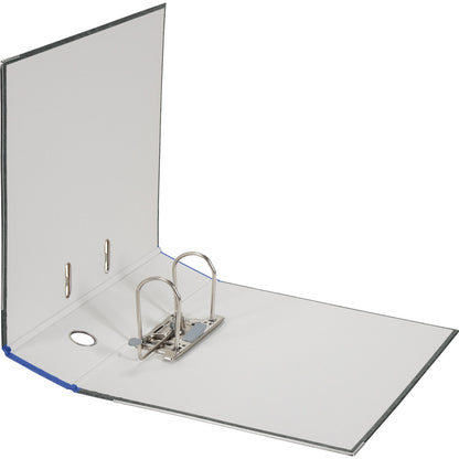 Falken Ordner 80mm DIN A4 Rückenschild: geklebt mit Schlitzen Werkstoff: Pappe Material außen: Papier Material innen: Papier blau