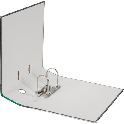 Falken Ordner 80mm DIN A4 Rückenschild: geklebt mit Schlitzen Werkstoff: Pappe Material außen: Papier Material innen: Papier grün