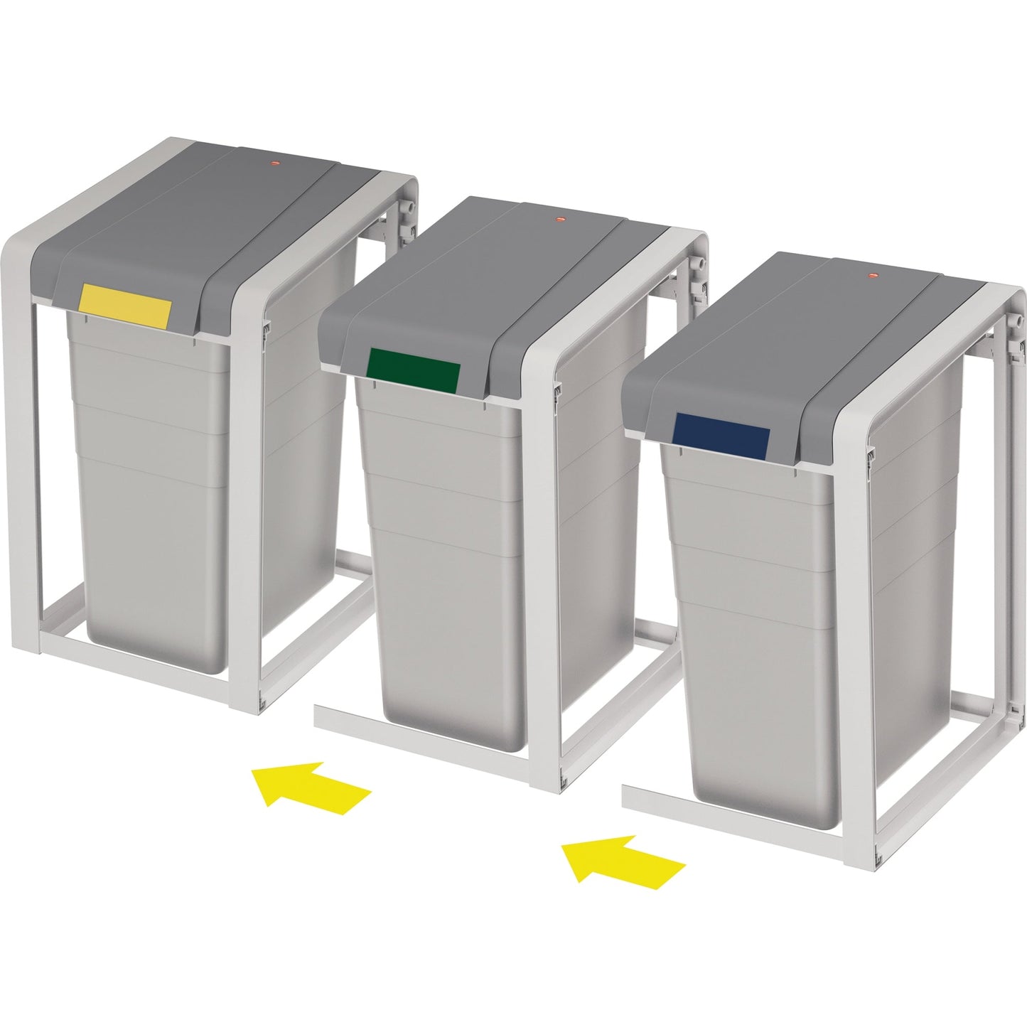 Hailo Abfalleimer ProfiLine Öko XL 38l ABS Kunststoff grau 1 Sortierfach