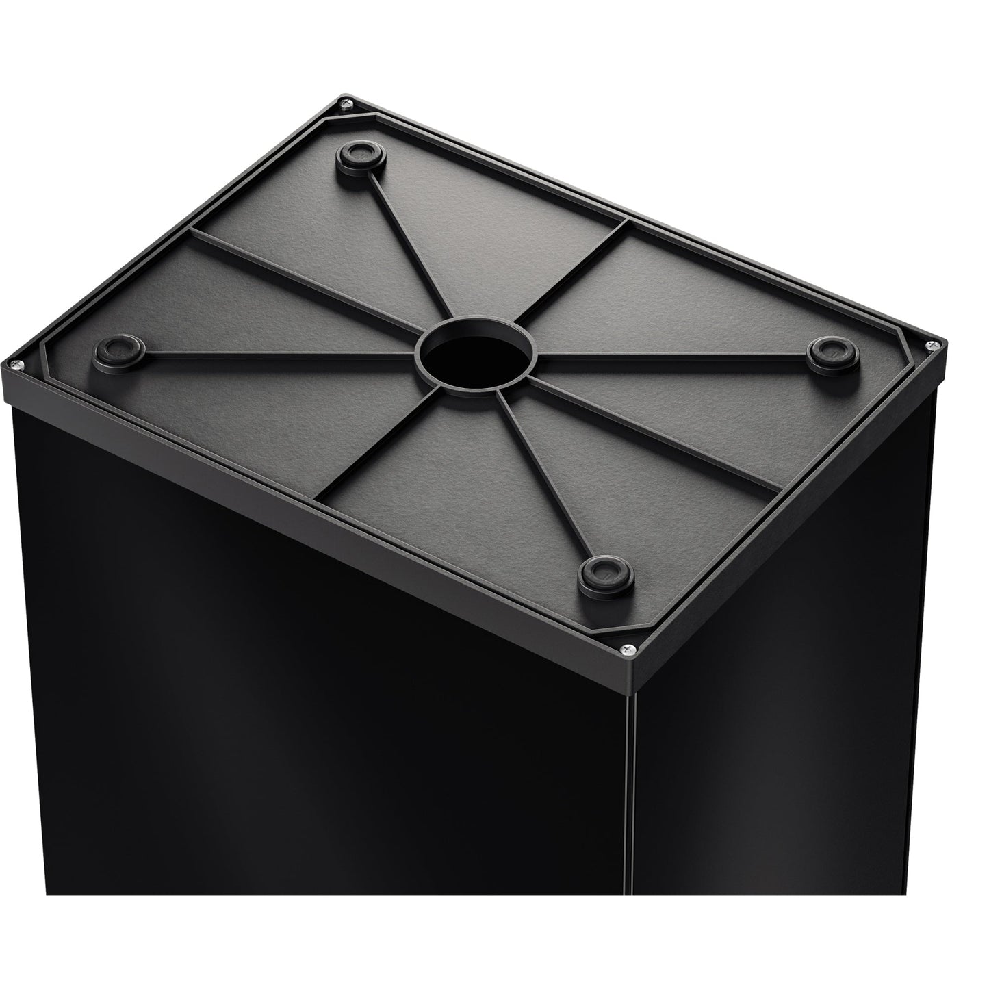 Hailo Abfalleimer Big-Box Swing L 35l Stahlblech schwarz 1 Sortierfach