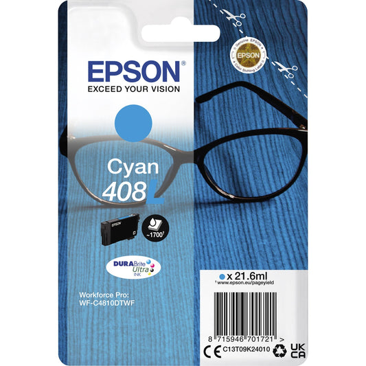 Epson Tintenpatrone Originalzubehör 408L ca. 1.700 Seiten cyan 21,6ml