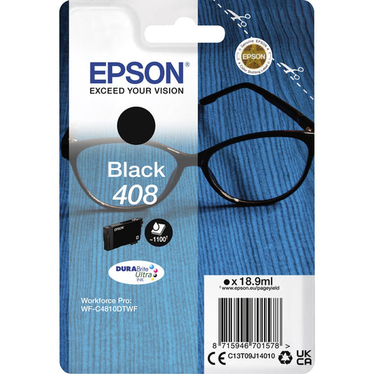 Epson Tintenpatrone Originalzubehör 408 ca. 1.100 Seiten schwarz 18,9ml