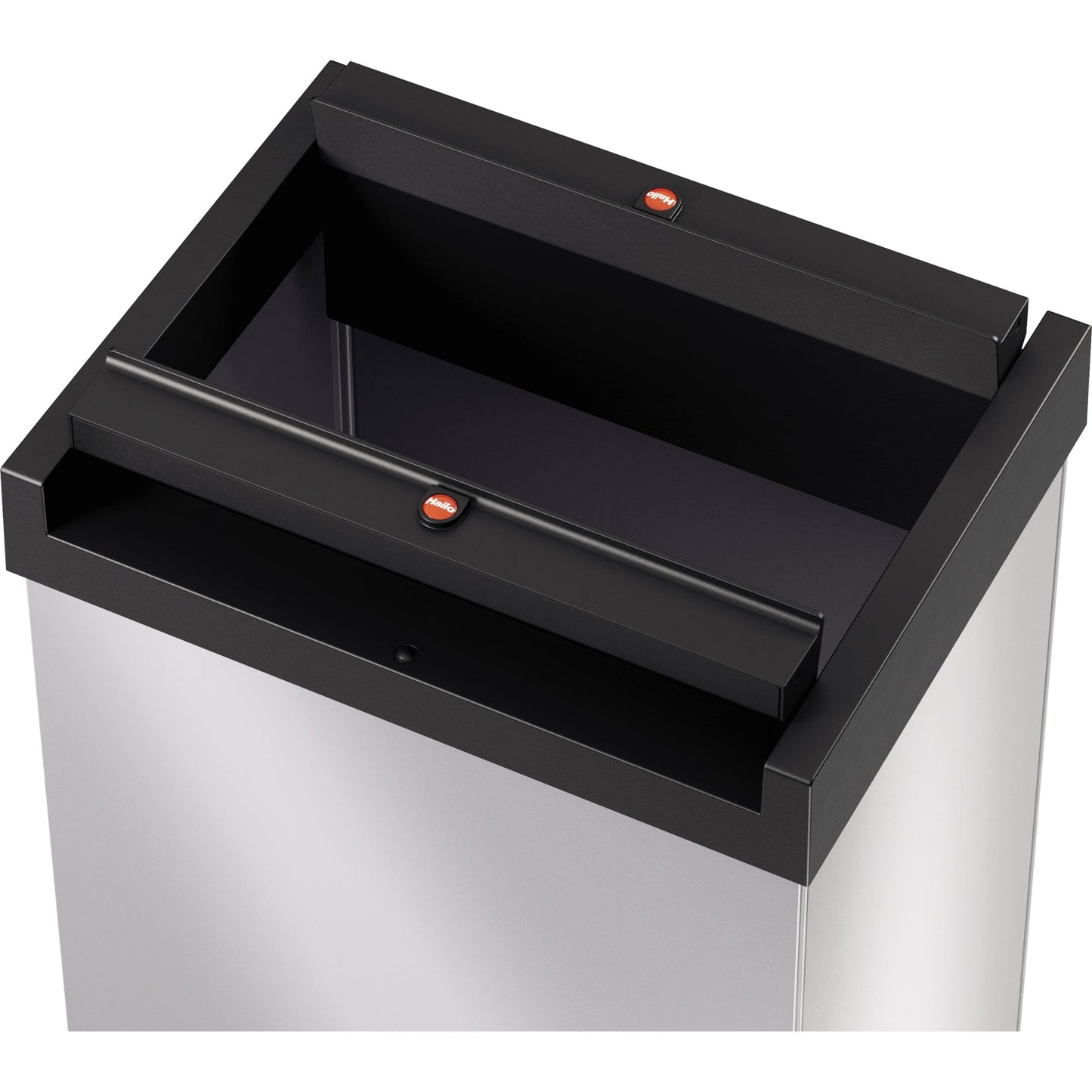 Hailo Abfalleimer Big-Box Swing XL 52l Stahlblech silber 1 Sortierfach
