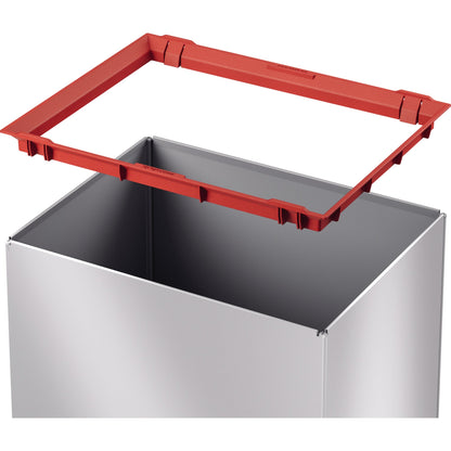 Hailo Abfalleimer Big-Box Swing XL 52l Stahlblech silber 1 Sortierfach