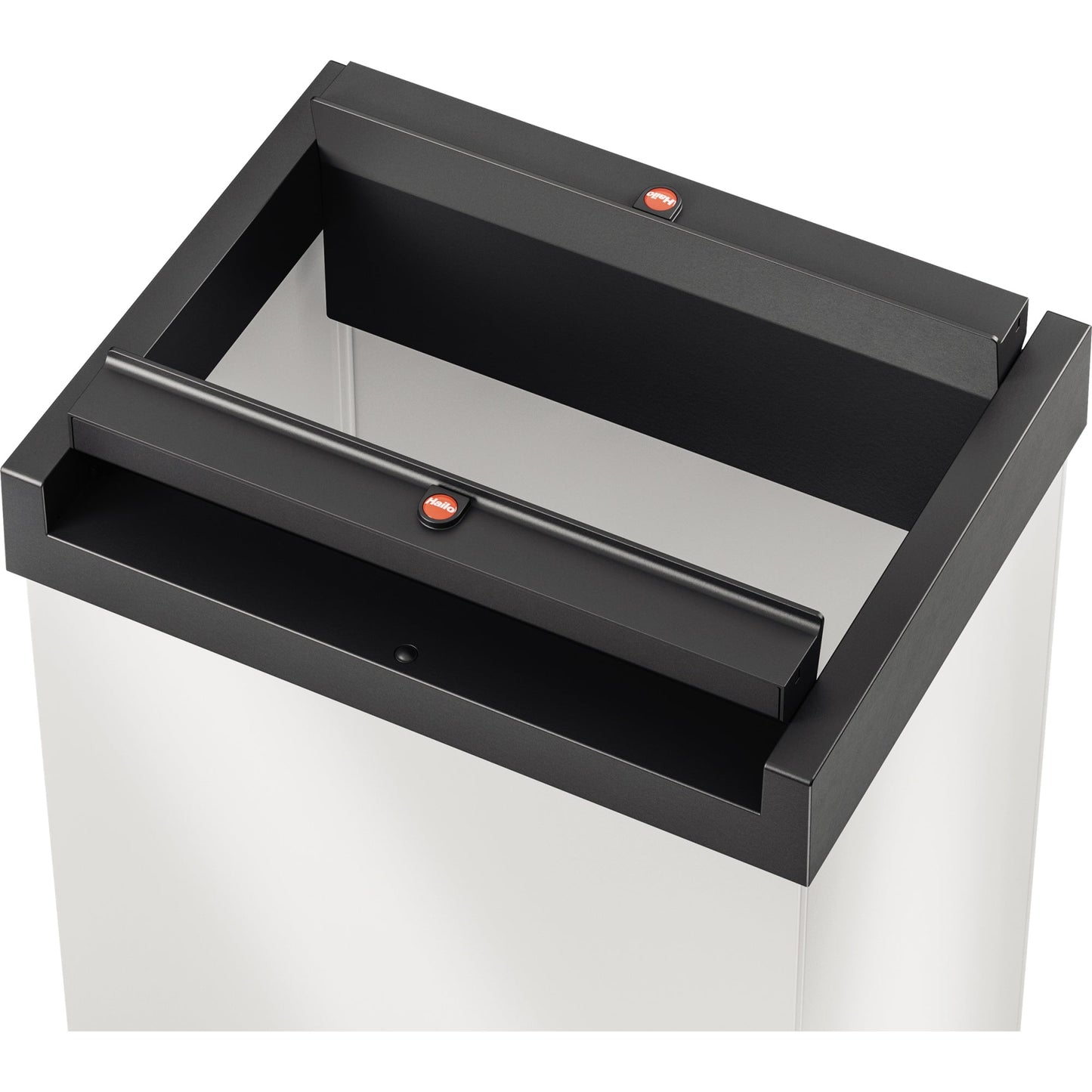 Hailo Abfalleimer Big-Box Swing XL 52l Stahlblech weiß 1 Sortierfach