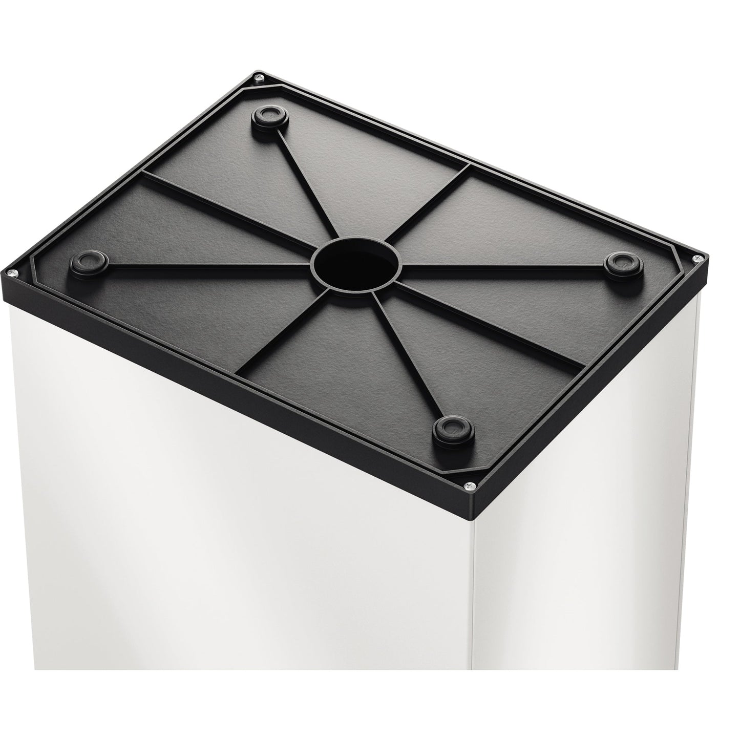 Hailo Abfalleimer Big-Box Swing XL 52l Stahlblech weiß 1 Sortierfach