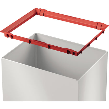 Hailo Abfalleimer Big-Box Swing XL 52l Stahlblech weiß 1 Sortierfach