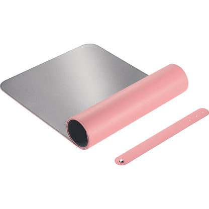 SIGEL Schreibunterlage 80 x 30 cm (B x H) ohne Kalender Lederimitat rosa/silber