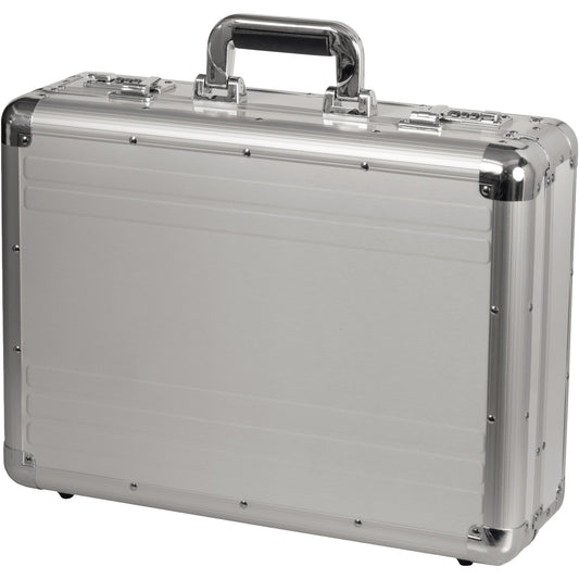 ALUMAXX® Aktenkoffer TAURUS 44 x 32 x 11 cm (B x H x T) 46 x 35 x 16 cm (B x H x T) Zahlenkombinationsschloss abnehmbarer Tasche, zwei Fächern für Visitenkarten, Reißverschlussfach, zwei Einsteckfächern für A4 Dokumente, mit verstärkten Kanten Aluminium