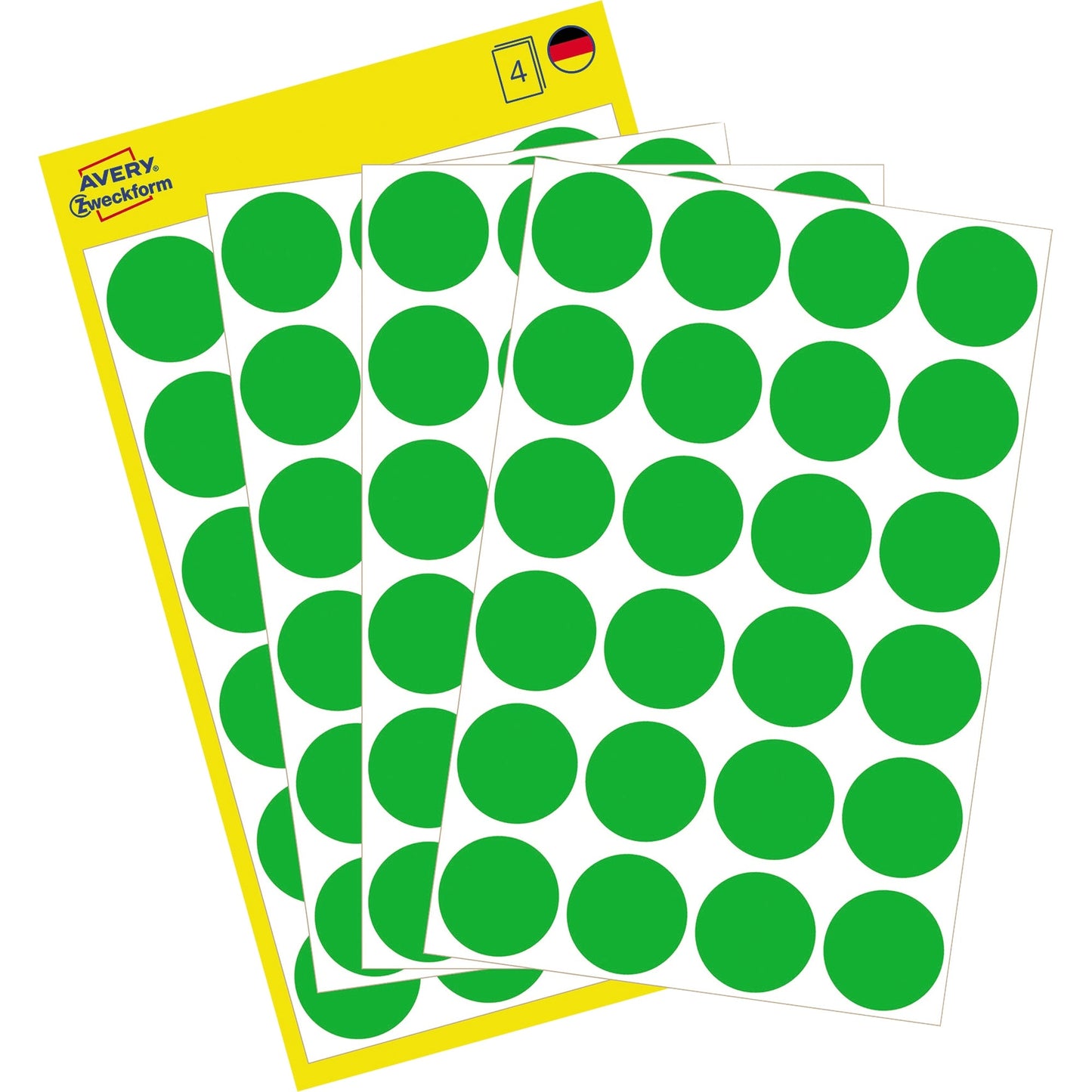Avery Zweckform Markierungspunkt 18mm Papier grün 96 Etik./Pack.