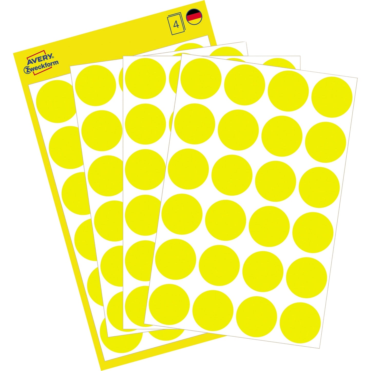 Avery Zweckform Markierungspunkt 18mm Papier gelb 96 Etik./Pack.