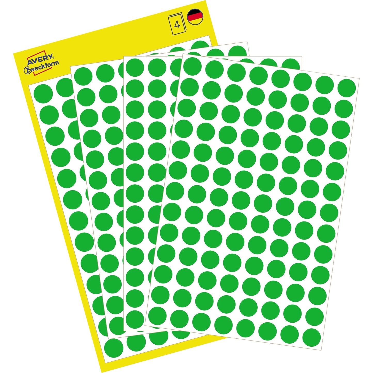 Avery Zweckform Markierungspunkt 8mm Papier grün 416 Etik./Pack.