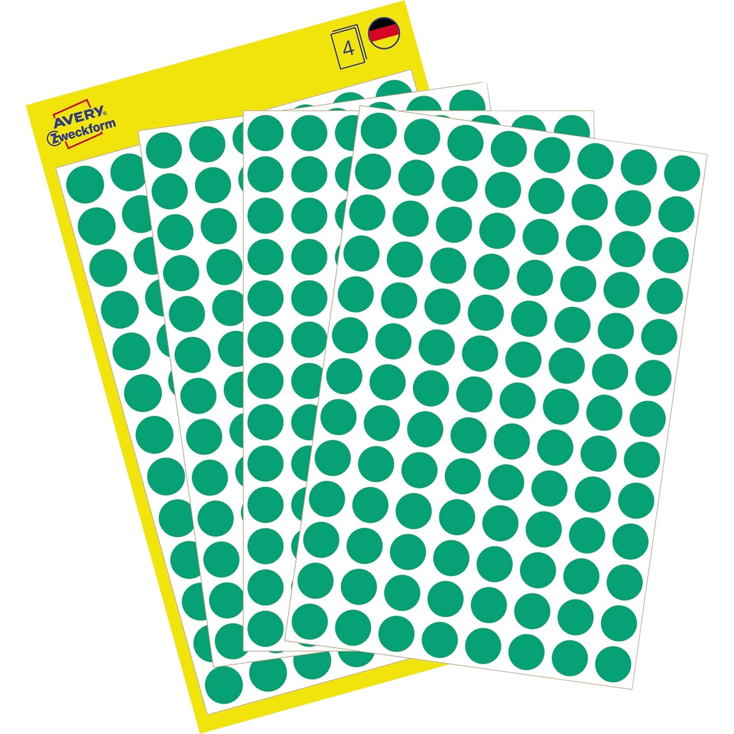 Avery Zweckform Markierungspunkt 8mm Papier grün 416 Etik./Pack.