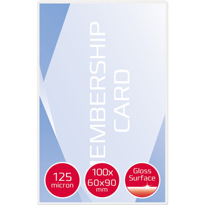 GBC® Laminierfolie CardTPouch 60 x 90 mm (B x H) 125µm glänzend 100 St./Pack.