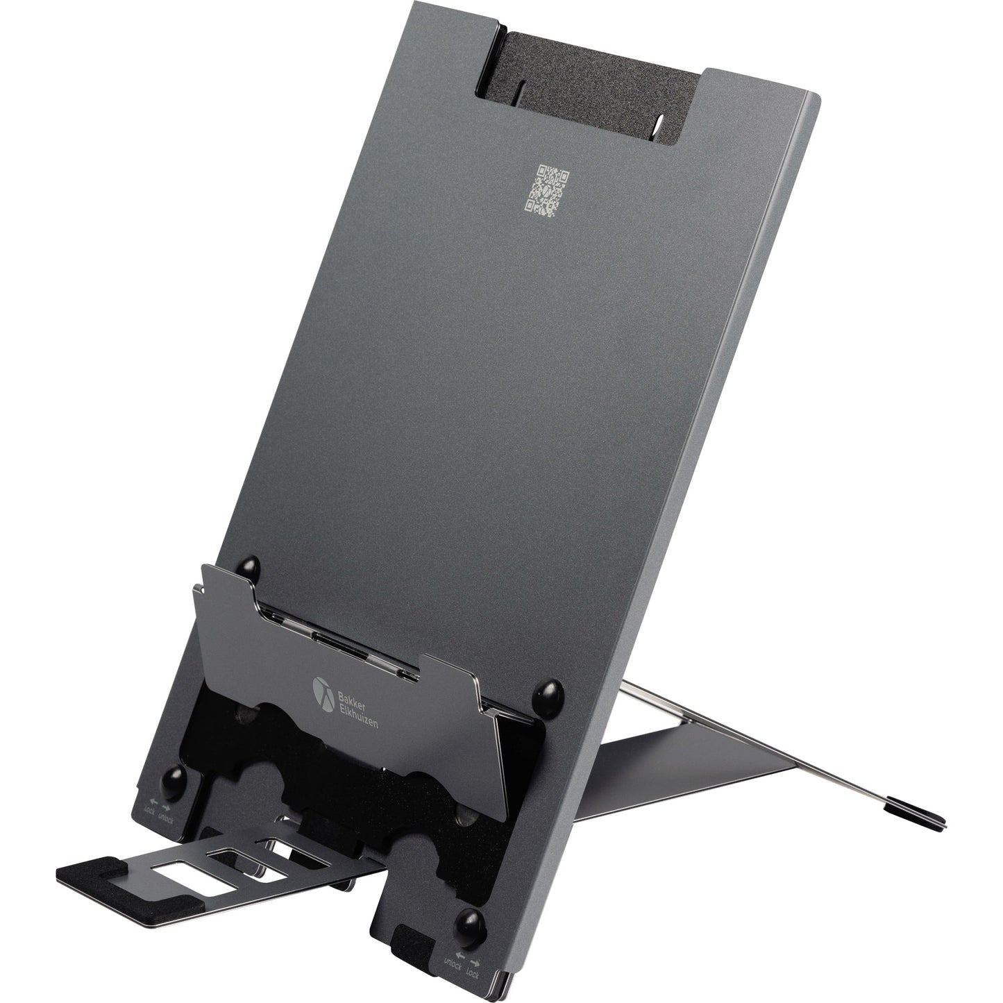 BakkerElkhuizen Notebookständer Ergo-Q Hybrid Pro höhenverstellbar Aluminium dunkelgrau matt