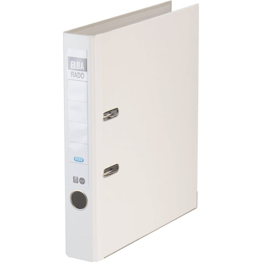 ELBA Ordner rado brillant 50mm DIN A4 Rückenschild: einsteckbar mit Schlitzen Werkstoff: Pappe Material außen: Acrylat/Papier Material innen: Papier weiß