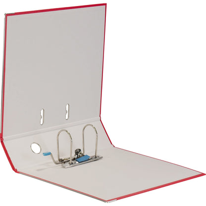 ELBA Ordner rado brillant 80mm DIN A4 Rückenschild: einsteckbar mit Schlitzen Werkstoff: Pappe Material außen: Acrylat/Papier Material innen: Papier rot