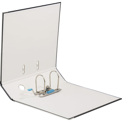 ELBA Ordner rado brillant 80mm DIN A4 Rückenschild: einsteckbar mit Schlitzen Werkstoff: Pappe Material außen: Acrylat/Papier Material innen: Papier schwarz
