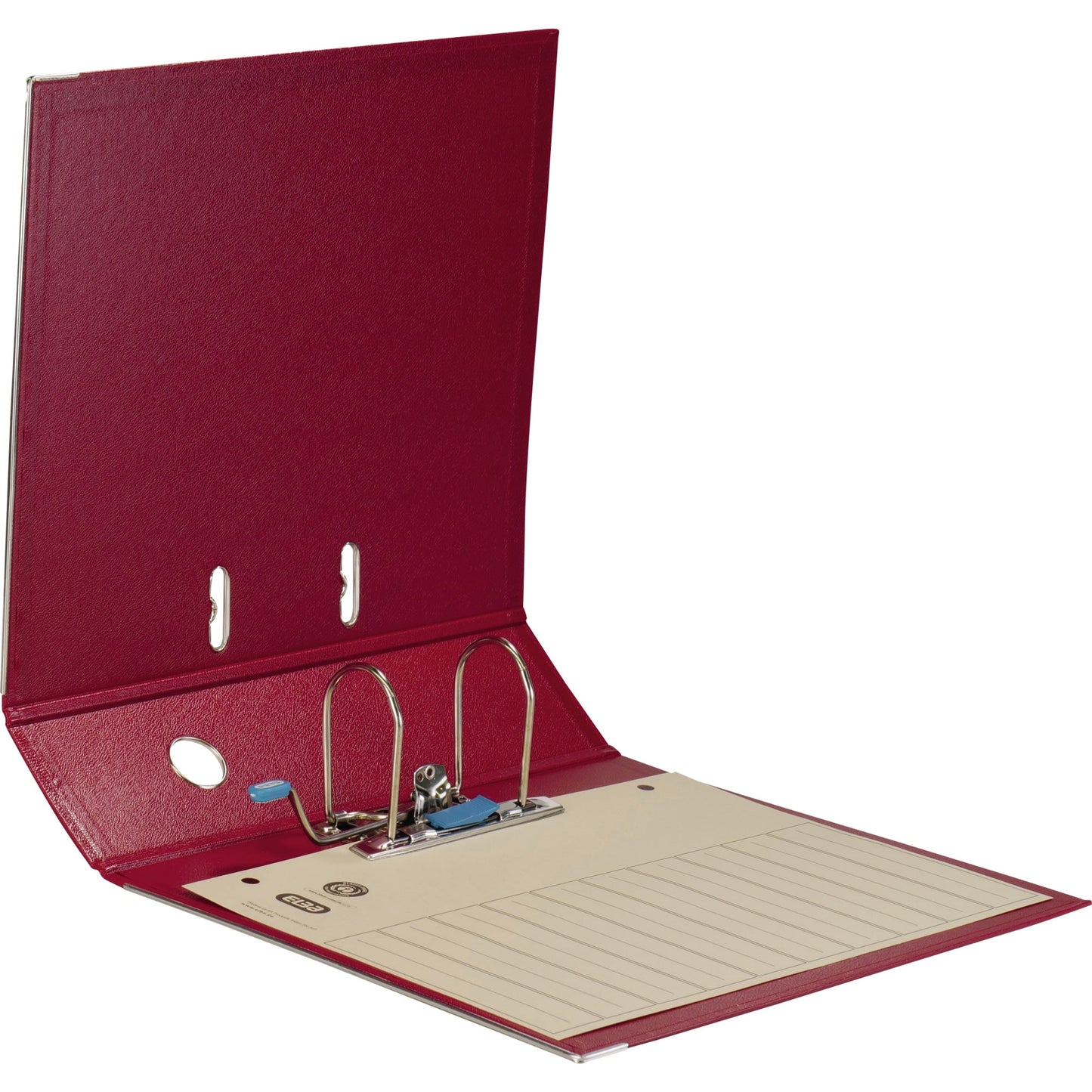 ELBA Ordner rado plast 80mm DIN A4 Rückenschild: einsteckbar mit Schlitzen Werkstoff: Pappe Material außen: PVC Material innen: PVC rot
