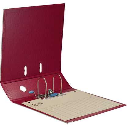 ELBA Ordner rado plast 80mm DIN A4 Rückenschild: einsteckbar mit Schlitzen Werkstoff: Pappe Material außen: PVC Material innen: PVC rot