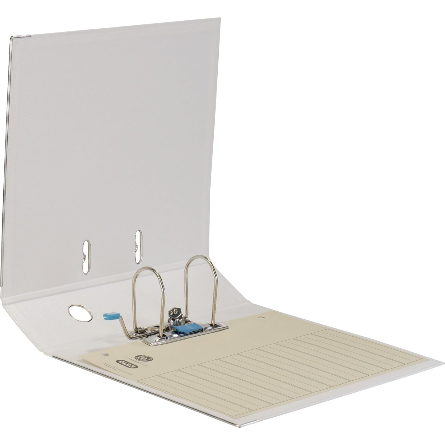 ELBA Ordner rado plast 80mm DIN A4 Rückenschild: einsteckbar mit Schlitzen Werkstoff: Pappe Material außen: PVC Material innen: PVC weiß