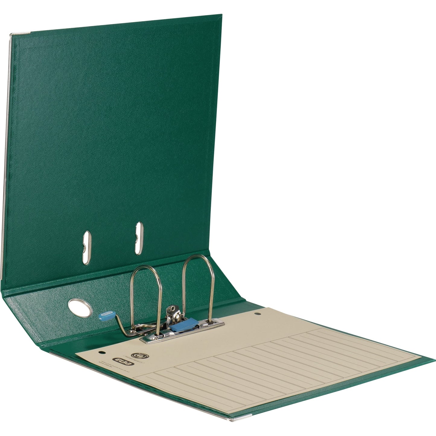 ELBA Ordner rado plast 80mm DIN A4 Rückenschild: einsteckbar mit Schlitzen Werkstoff: Pappe Material außen: PVC Material innen: PVC grün