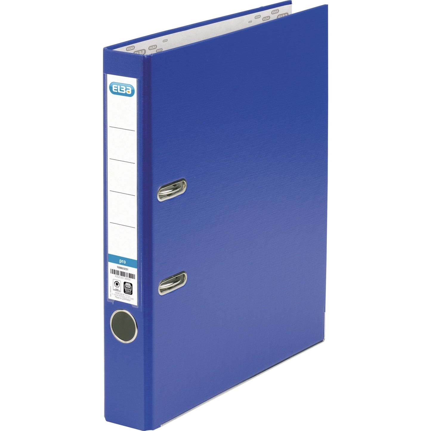 ELBA Ordner smart Pro 50mm DIN A4 Rückenschild: einsteckbar mit Schlitzen Werkstoff: Pappe Material außen: Polypropylen Material innen: Papier blau