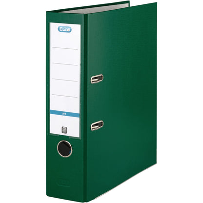 ELBA Ordner smart Pro 80mm DIN A4 Rückenschild: einsteckbar mit Schlitzen Werkstoff: Pappe Material außen: Polypropylen Material innen: Papier grün