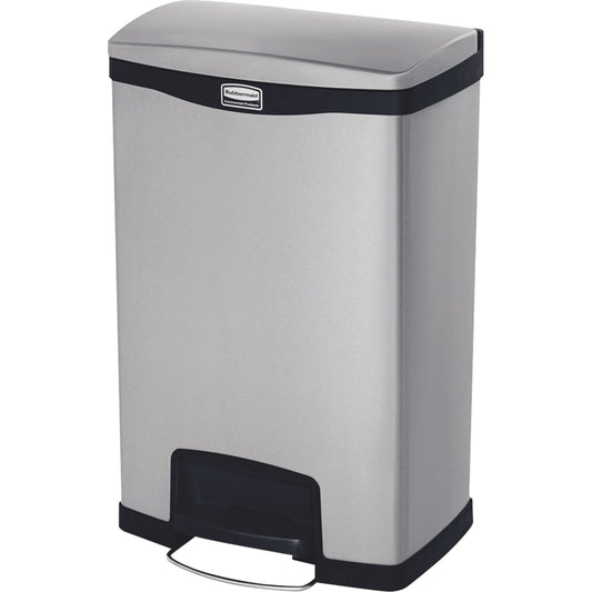 Rubbermaid Tretabfalleimer SLIM JIM® STEP-ON 46 x 72,80 x 34,80 cm (B x H x T) 50l Edelstahl silber/schwarz