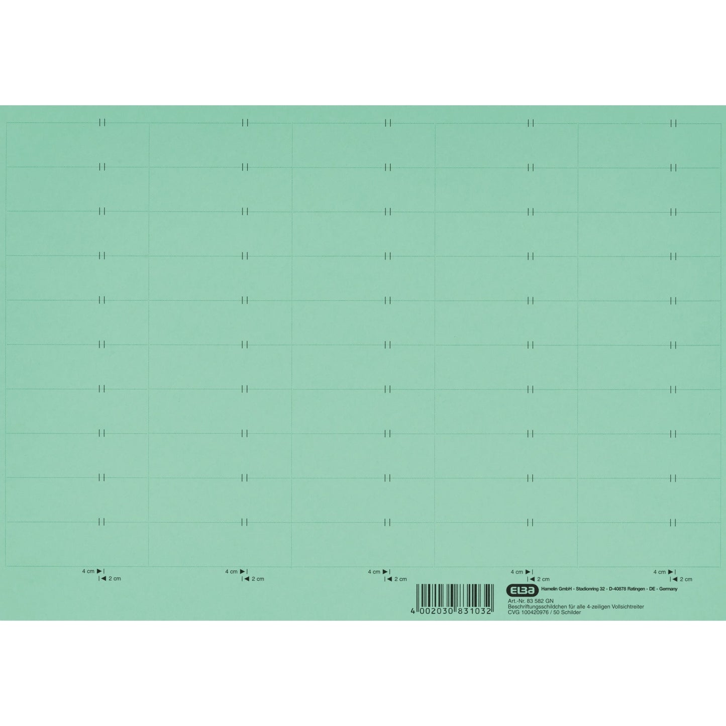 ELBA Beschriftungsschild 58 x 18 mm (B x H) 160g/m² Karton grün 500 St./Pack.