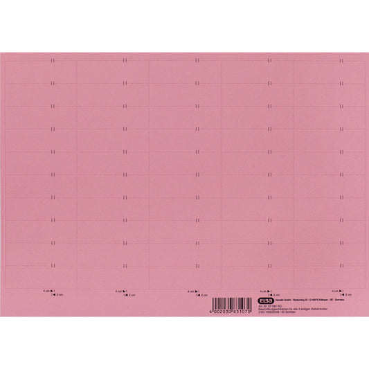 ELBA Beschriftungsschild 58 x 18 mm (B x H) 160g/m² Karton rot 500 St./Pack.