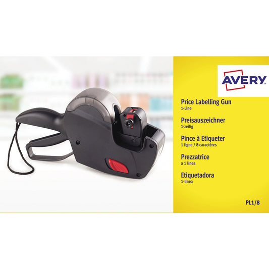 Avery Zweckform Preisauszeichnungsgerät PL1/8 1 Druckzeile 8 Zeichen/Zeile Kunststoff schwarz