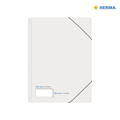 HERMA Typenschildetikett 63,5 x 29,6 mm (B x H) silber 675 Etik./Pack.
