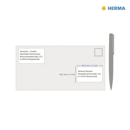 HERMA Folienetikett SPECIAL 63,5 x 38,1 mm (B x H) transparent 525 Etik./Pack.