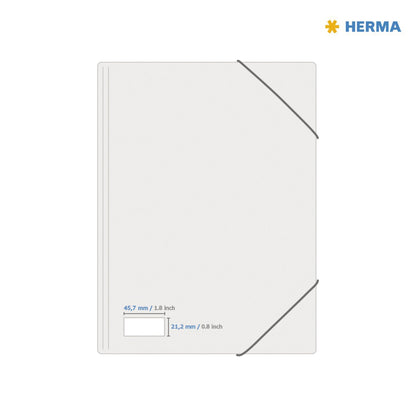 HERMA Typenschildetikett 45,7 x 21,2 mm (B x H) silber 1.200 Etik./Pack.