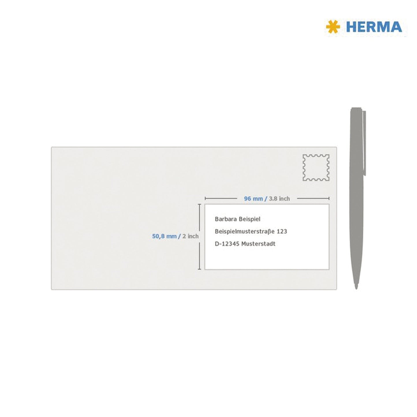 HERMA Typenschildetikett 96 x 50,8 mm (B x H) silber 250 Etik./Pack.