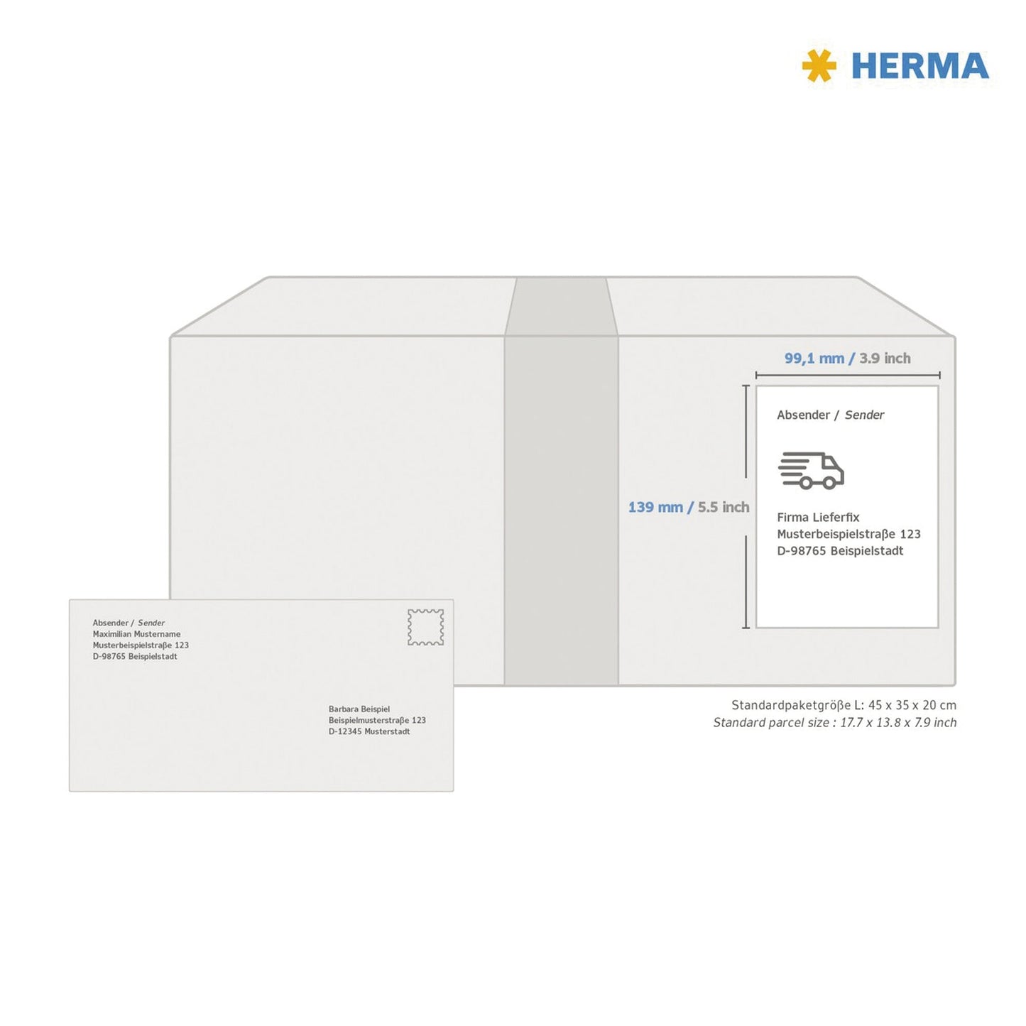 HERMA Folienetikett SPECIAL 99,1 x 139 mm (B x H) weiß 160 Etik./Pack.