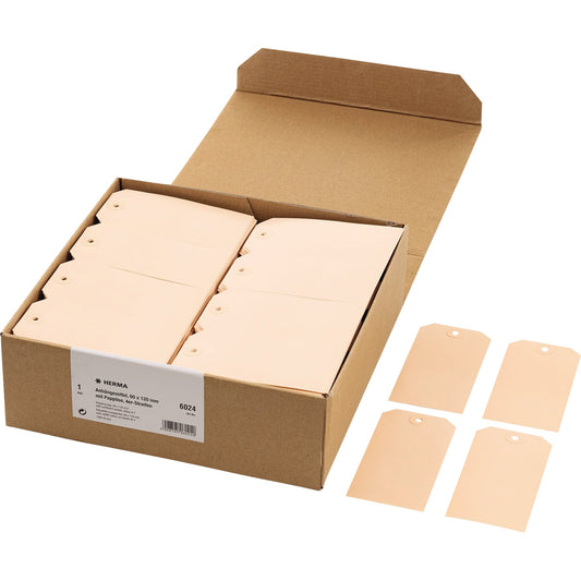 HERMA Hängeetikett 60 x 120 mm (B x H) Karton braun 1.000 Etik./Pack.