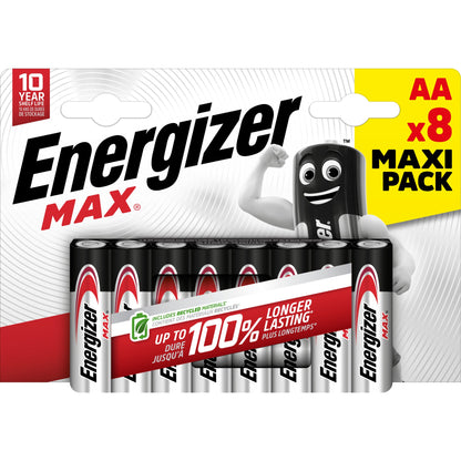 Energizer® Batterie Max® AA/Mignon LR6 Alkaline 1,5V 8 St./Pack.