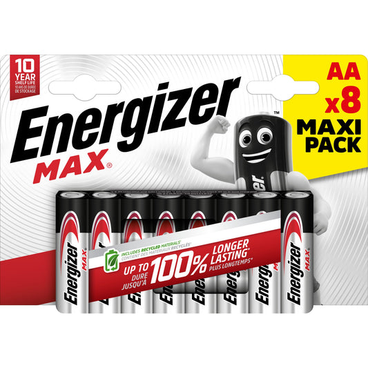 Energizer® Batterie Max® AA/Mignon LR6 Alkaline 1,5V 8 St./Pack.